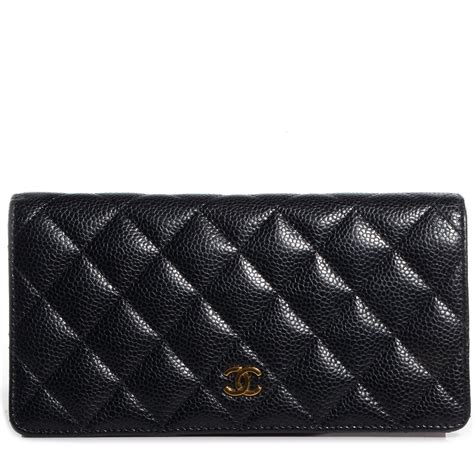 chanel yen wallet size|CHANEL Caviar Quilted Yen Wallet Black .